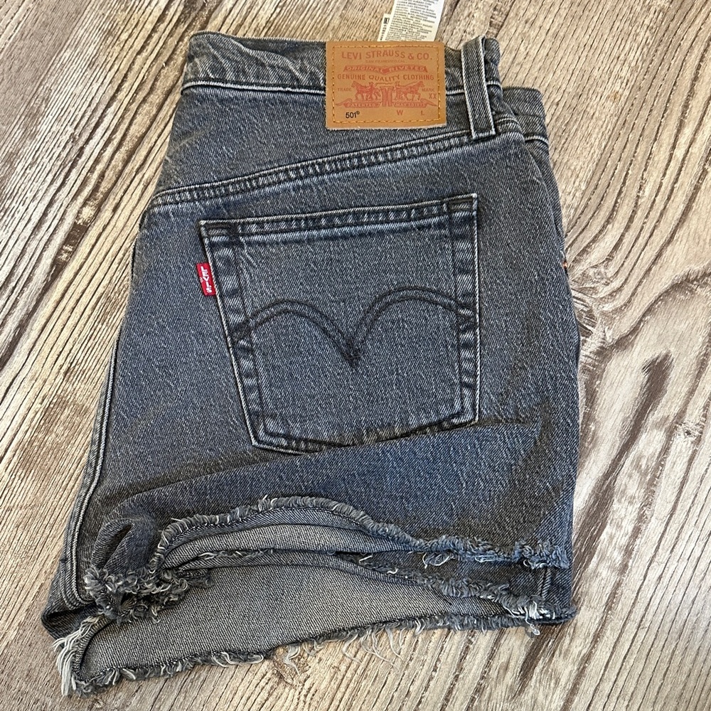 Levi's Black Washed Jean Shorts